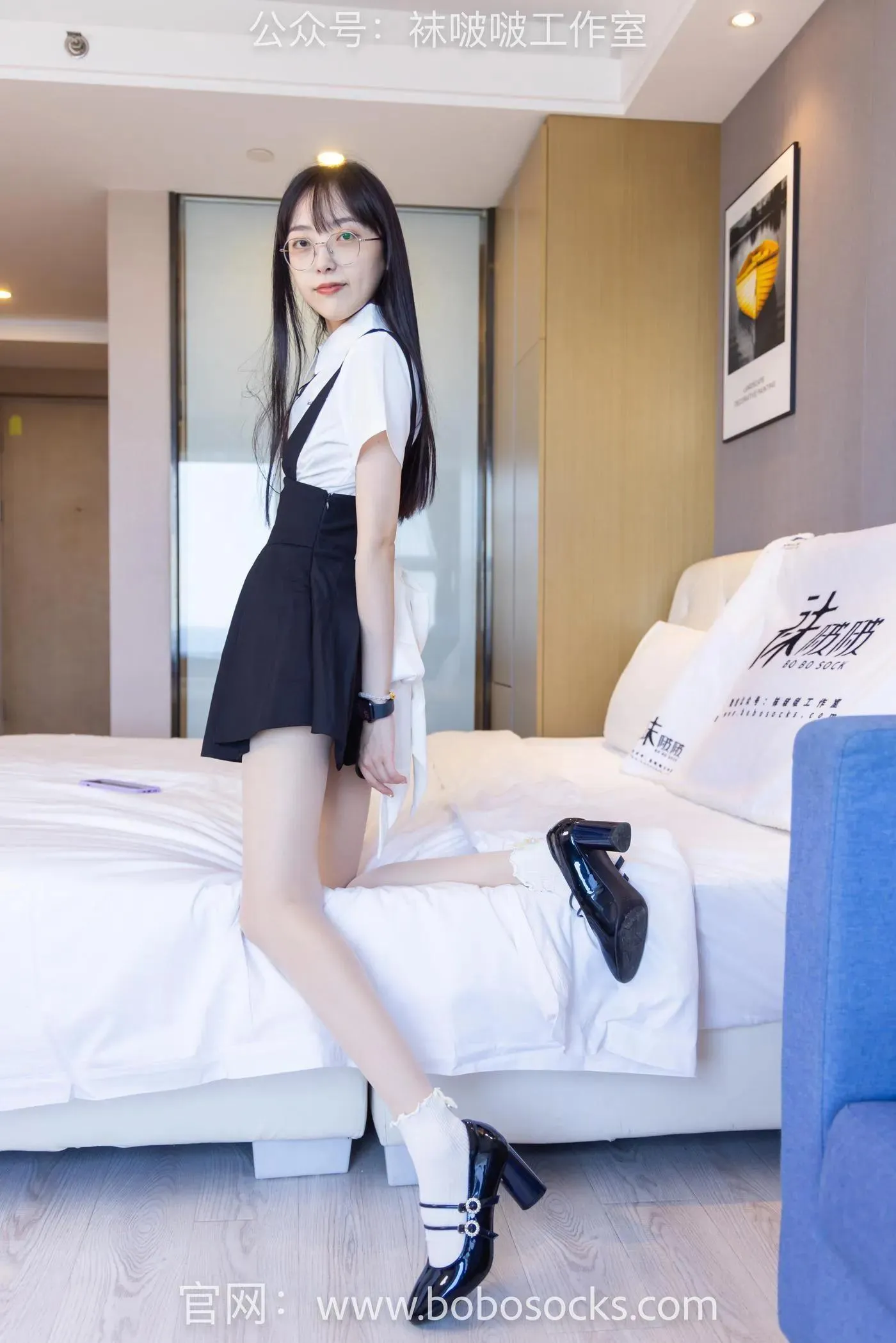 [BoBoSocks袜啵啵]NO.121 稚予-高跟鞋、白棉袜、肉丝 [138P]插图5